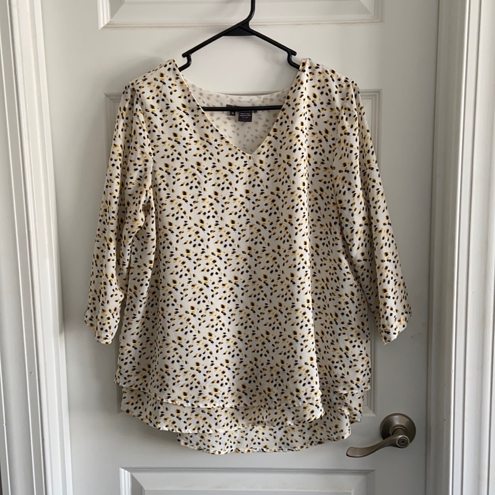 Black and Yellow Printed Blouse size M